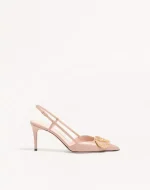 Valentino Vlogo Signature Slingback Calfskin Pump With Jewel Logo 80Mm
